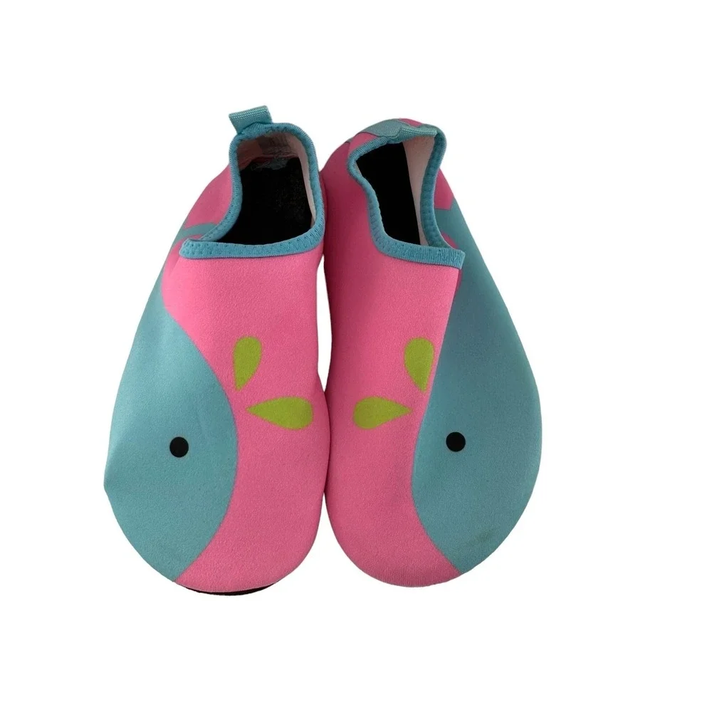 Water Swim Shoes 2-3 Girls‎ Youth pink blue whale lake sports outdoor 8.5
